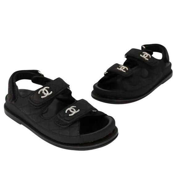 Chanel Quilted Crystal 36 CC Dad Chunky Sandals CC-S0829-0004 - Picture 2 of 12